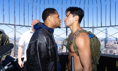 Devin Haney (vas.) ja Ryan Garcia.