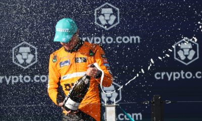Lando Norris pääsi juhlimaan uransa ensimmäistä F1-osakilpailun voittoa.