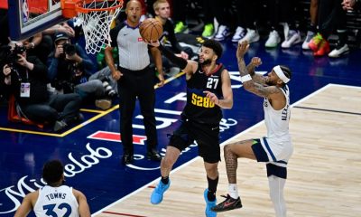 Denver Nuggetsin Jamal Murray NBA:n pudotuspeleissä Minnesota Timberwolvesia vastaan