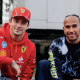 Charles Leclerc ja Lewis Hamilton ovat tallikavereita Ferrarilla ensi kaudella