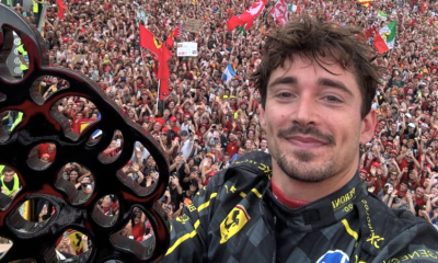 Charles Leclerc juhli voittoa Monzan GP:ssä